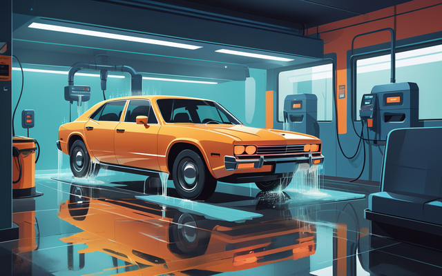 Автоматизация дезинфекции салона автомойки с использованием UV-излучения для безопасной уборки